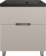 Style Line Тумба с кварцевой раковиной антрацит Матис 60 крем